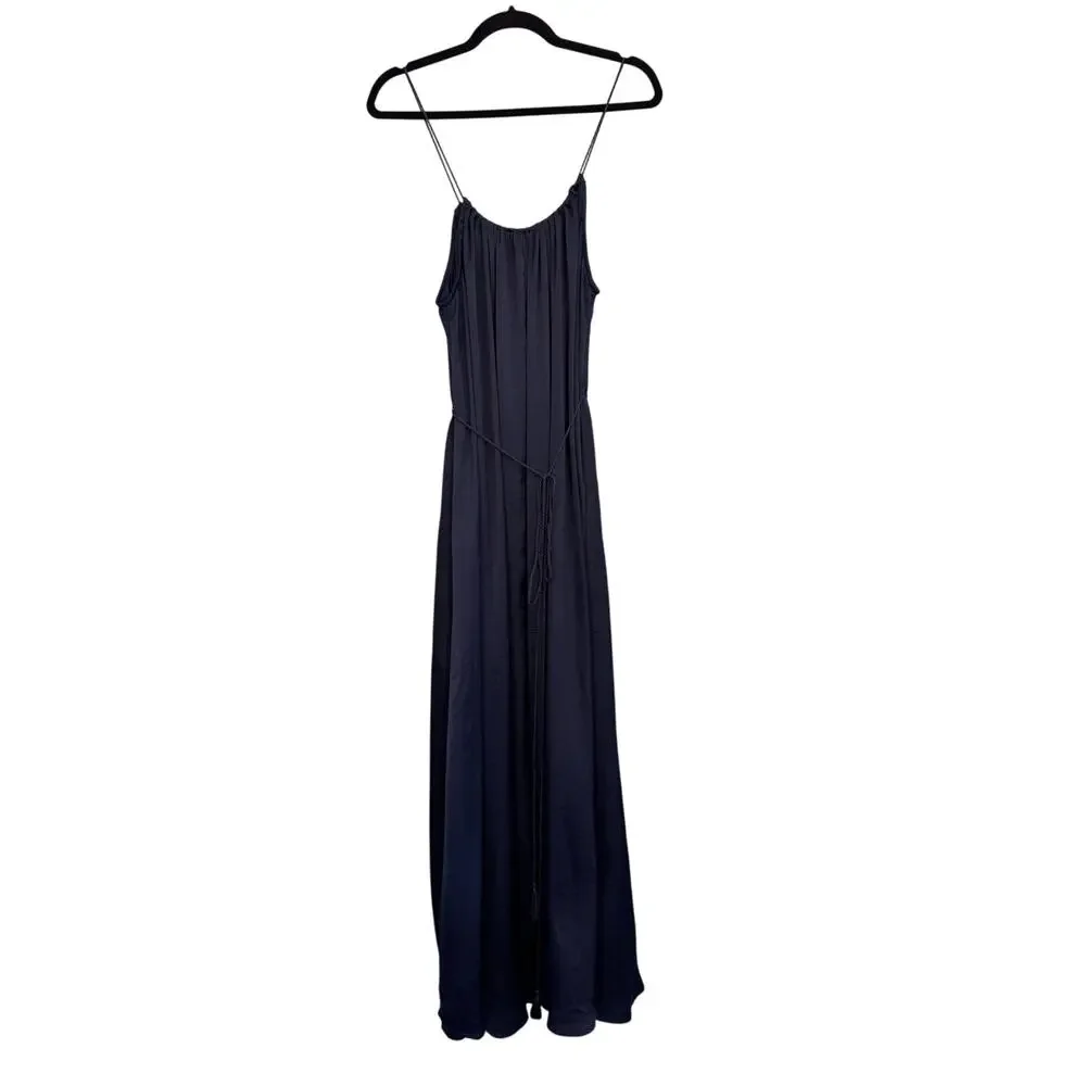 Abercrombie & Fitch Long Maxi Dress S Navy Spaghetti Strap Sun Dress Feminine
